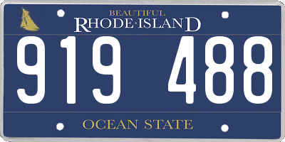 RI license plate 919488