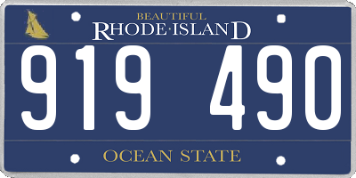 RI license plate 919490