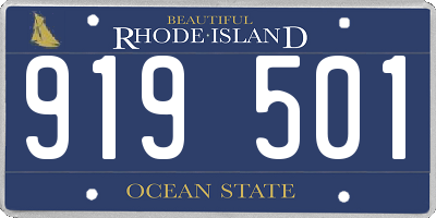 RI license plate 919501