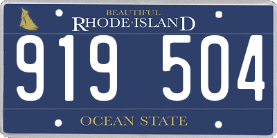 RI license plate 919504