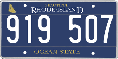 RI license plate 919507