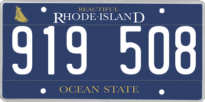 RI license plate 919508