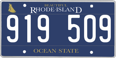 RI license plate 919509