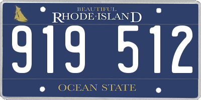 RI license plate 919512