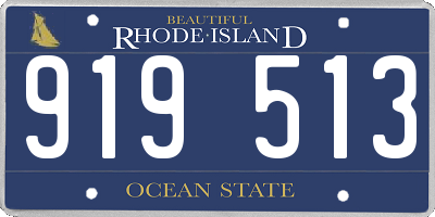 RI license plate 919513