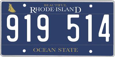 RI license plate 919514