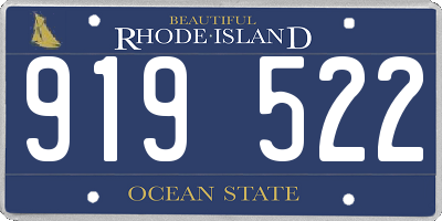 RI license plate 919522