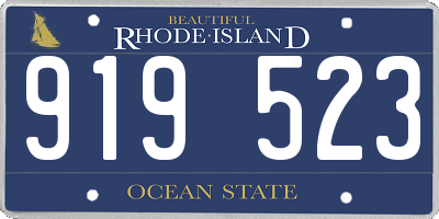 RI license plate 919523
