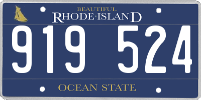 RI license plate 919524