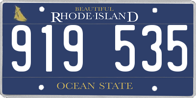 RI license plate 919535