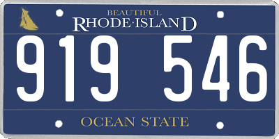 RI license plate 919546