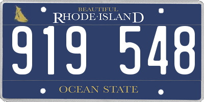 RI license plate 919548