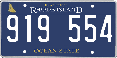 RI license plate 919554
