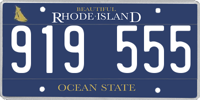 RI license plate 919555