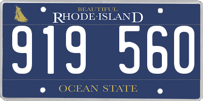 RI license plate 919560
