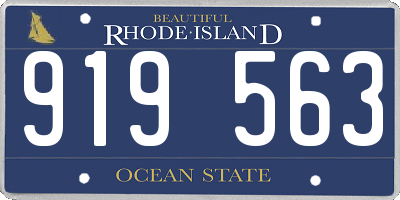 RI license plate 919563
