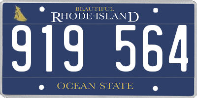 RI license plate 919564