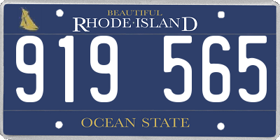 RI license plate 919565