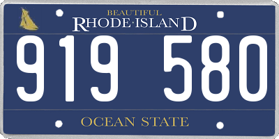 RI license plate 919580