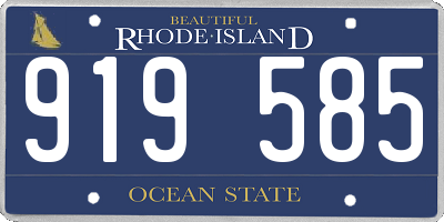 RI license plate 919585