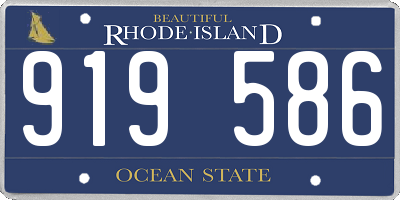 RI license plate 919586