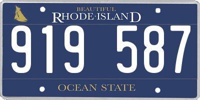 RI license plate 919587