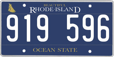 RI license plate 919596