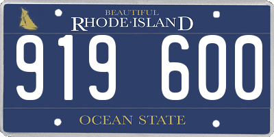 RI license plate 919600