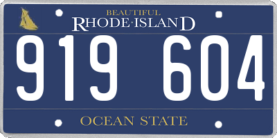 RI license plate 919604