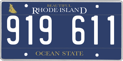 RI license plate 919611