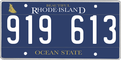 RI license plate 919613