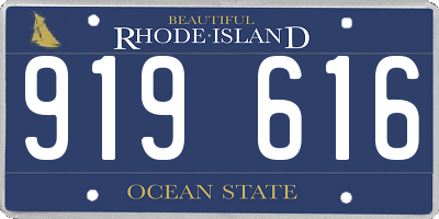 RI license plate 919616