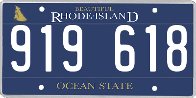 RI license plate 919618