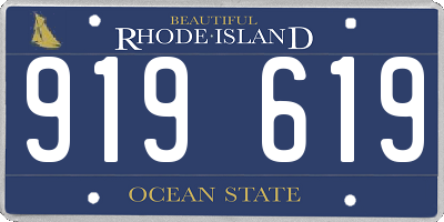 RI license plate 919619