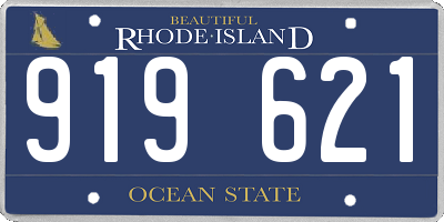 RI license plate 919621