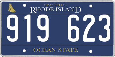 RI license plate 919623