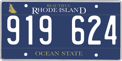RI license plate 919624