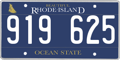 RI license plate 919625