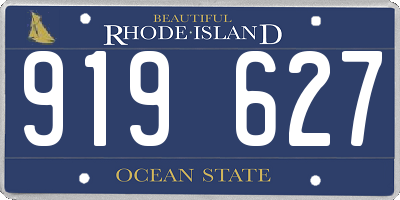 RI license plate 919627