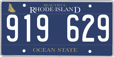 RI license plate 919629