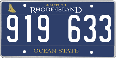 RI license plate 919633