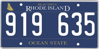 RI license plate 919635