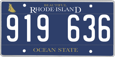 RI license plate 919636