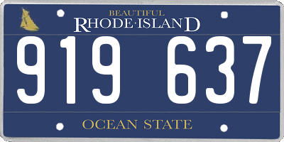 RI license plate 919637