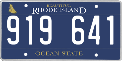 RI license plate 919641