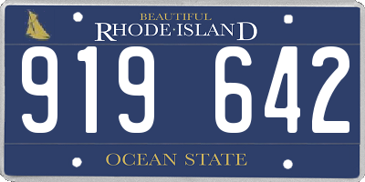 RI license plate 919642