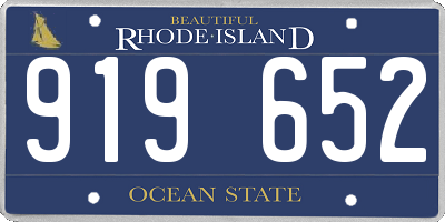 RI license plate 919652