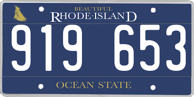 RI license plate 919653