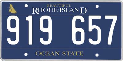 RI license plate 919657