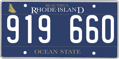 RI license plate 919660